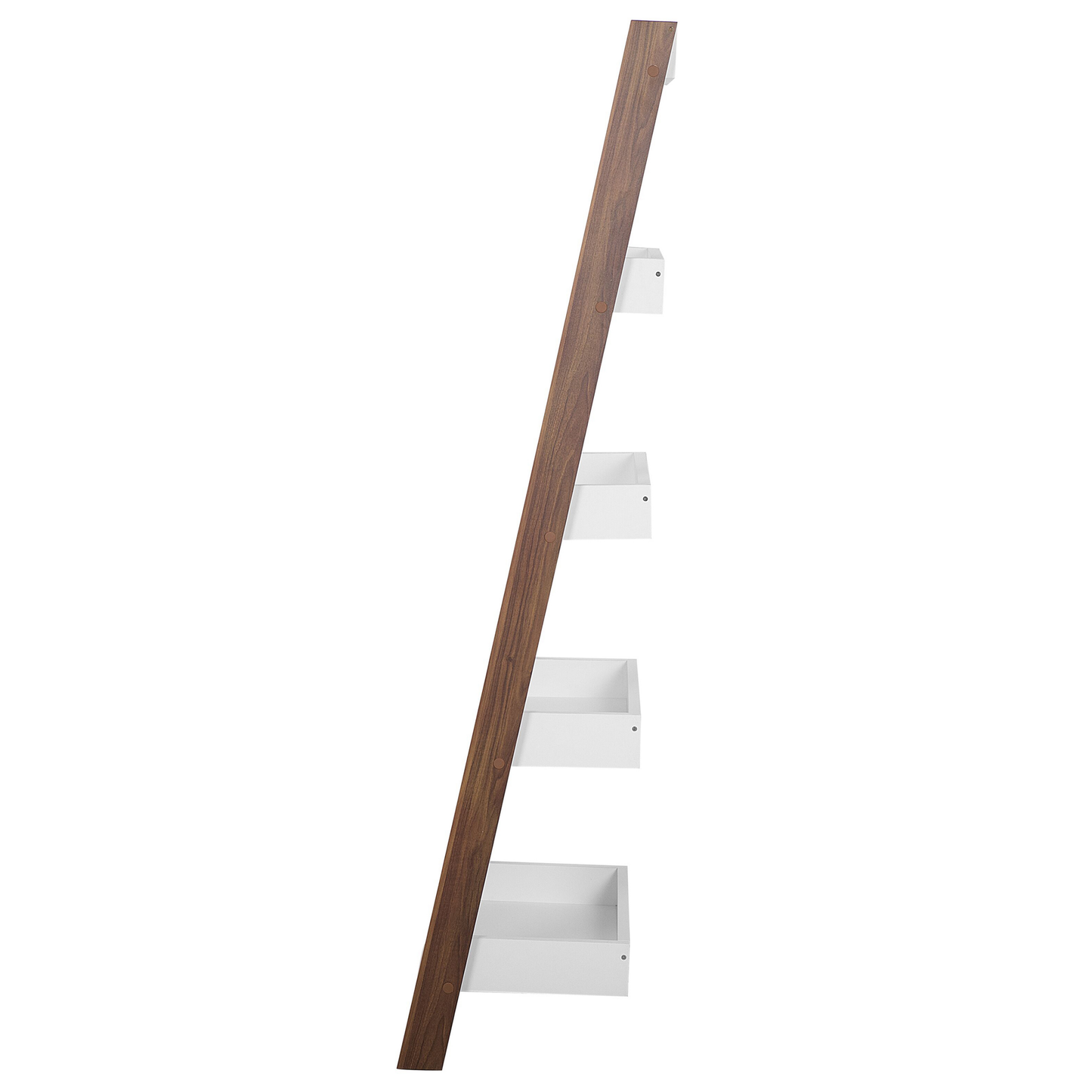 Bücherregal mit 5 Fächern MOBILE TRIO 164 cm Braun / Weiss