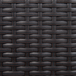 Set mit 2 Stühlen und Sitzkissen ITALY Polyrattan Dunkelbraun