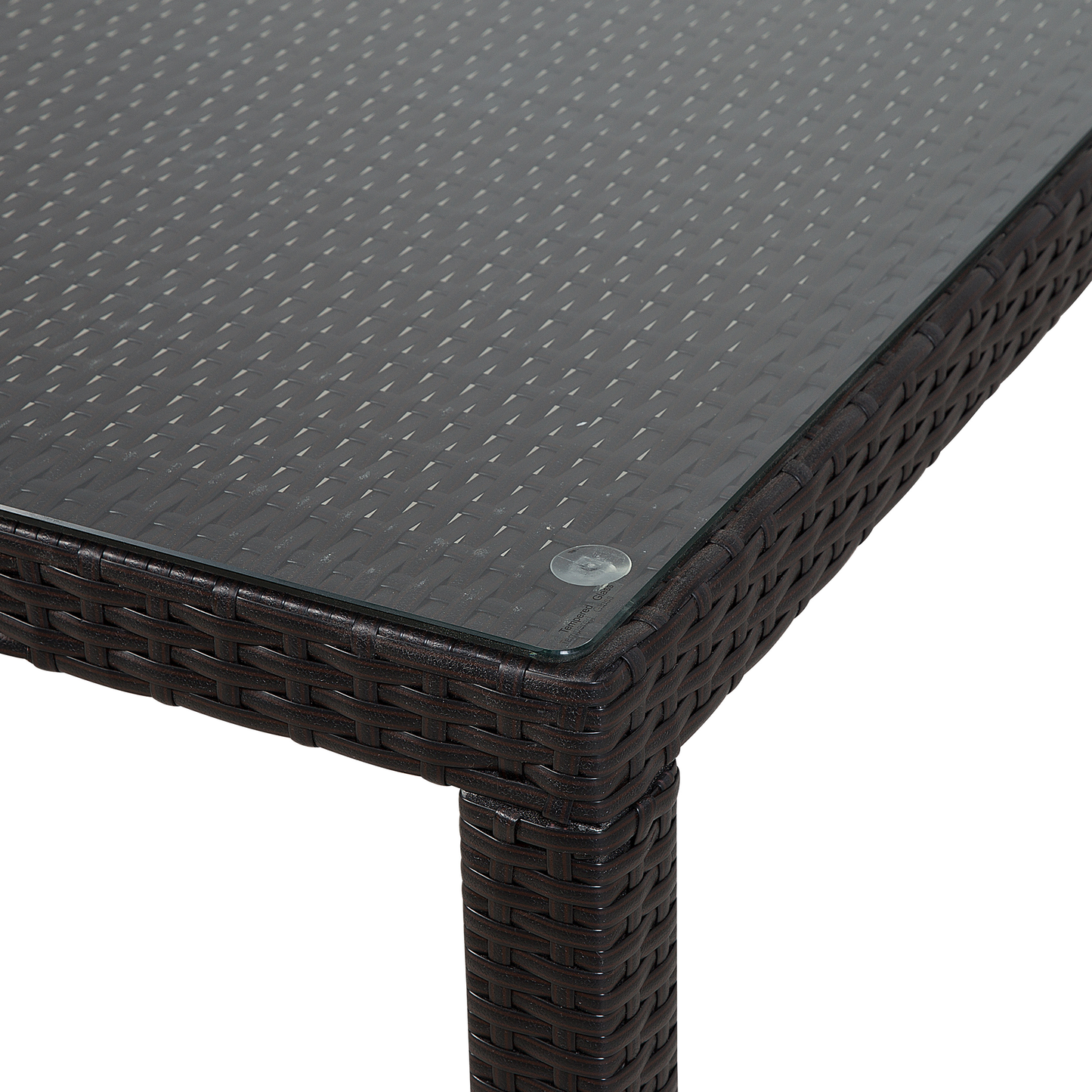 Gartentisch ITALY 220 cm 100 cm Glas Dunkelbraun