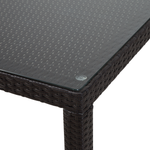 Gartentisch ITALY 220 cm 100 cm Glas Dunkelbraun