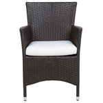 Gartenmöbel Set 8-Sitzer ITALY inkl. Kissen Polyrattan Braun