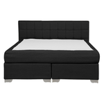 Boxspringbett Stoff ADMIRAL 140 x 200 cm Schwarz