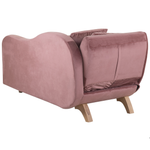 Chaiselongue Samtstoff rosa mit Bettkasten linksseitig MERI