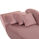 Chaiselongue Samtstoff rosa mit Bettkasten linksseitig MERI