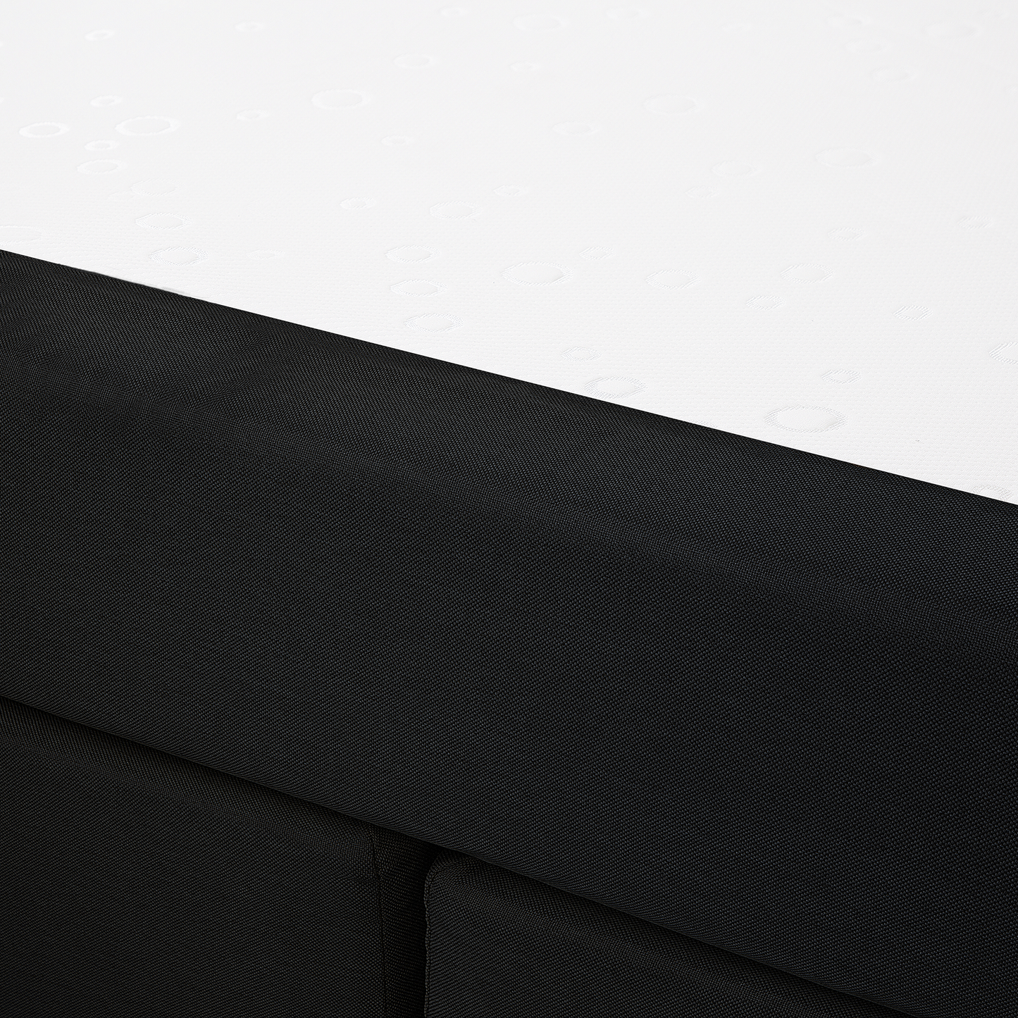Boxspringbett Stoff ADMIRAL 140 x 200 cm Schwarz