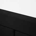 Boxspringbett Stoff ADMIRAL 140 x 200 cm Schwarz