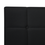 Boxspringbett Stoff ADMIRAL 140 x 200 cm Schwarz