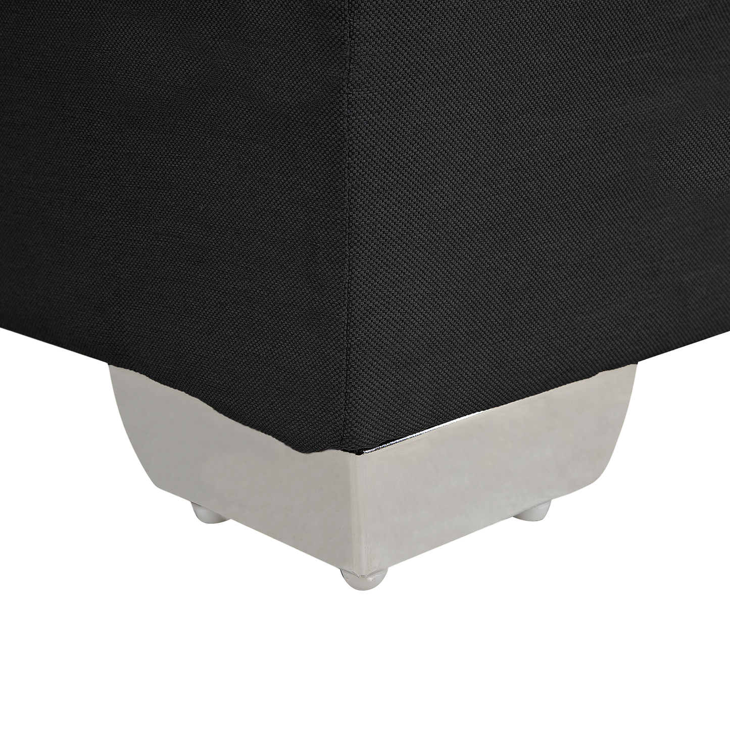 Boxspringbett Stoff ADMIRAL 140 x 200 cm Schwarz