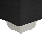 Boxspringbett Stoff ADMIRAL 140 x 200 cm Schwarz