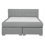 Boxspringbett Stoff ADMIRAL 140 x 200 cm Hellgrau