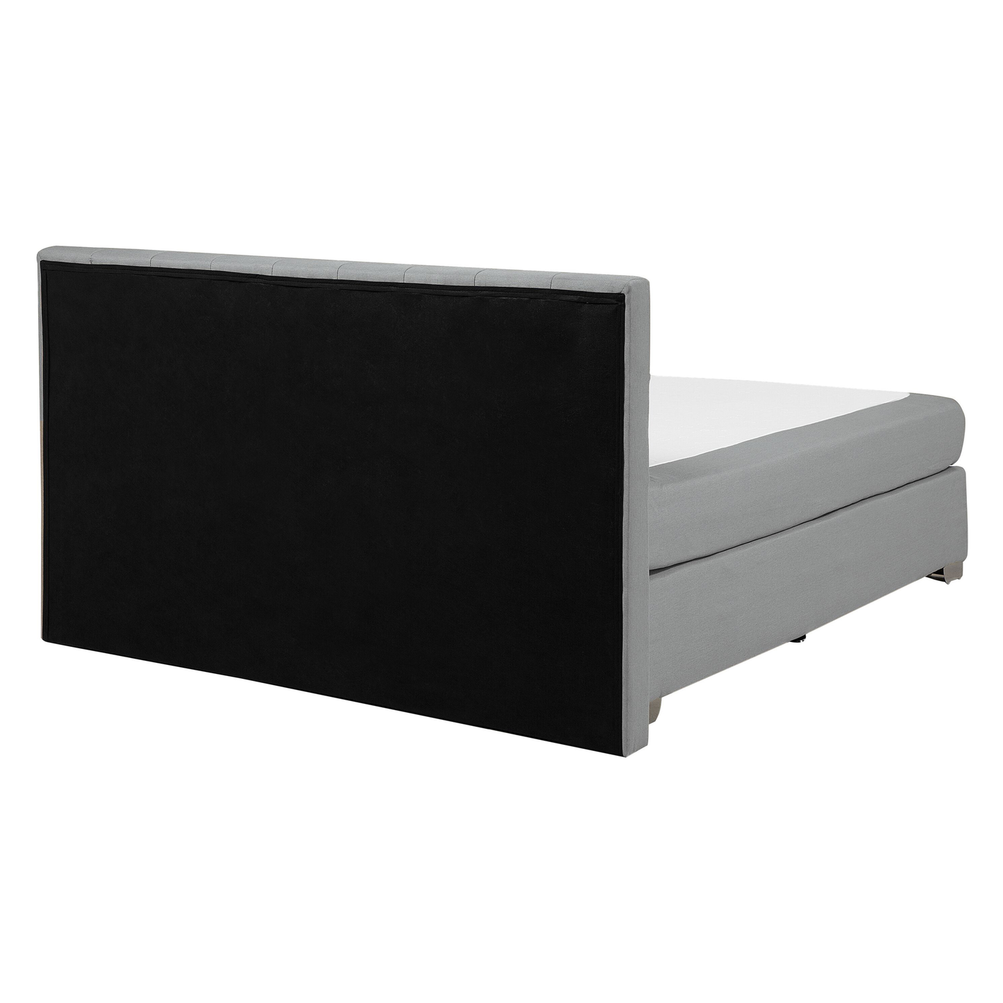 Boxspringbett Stoff ADMIRAL 140 x 200 cm Hellgrau