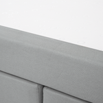 Boxspringbett Stoff ADMIRAL 140 x 200 cm Hellgrau