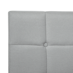Boxspringbett Stoff ADMIRAL 140 x 200 cm Hellgrau