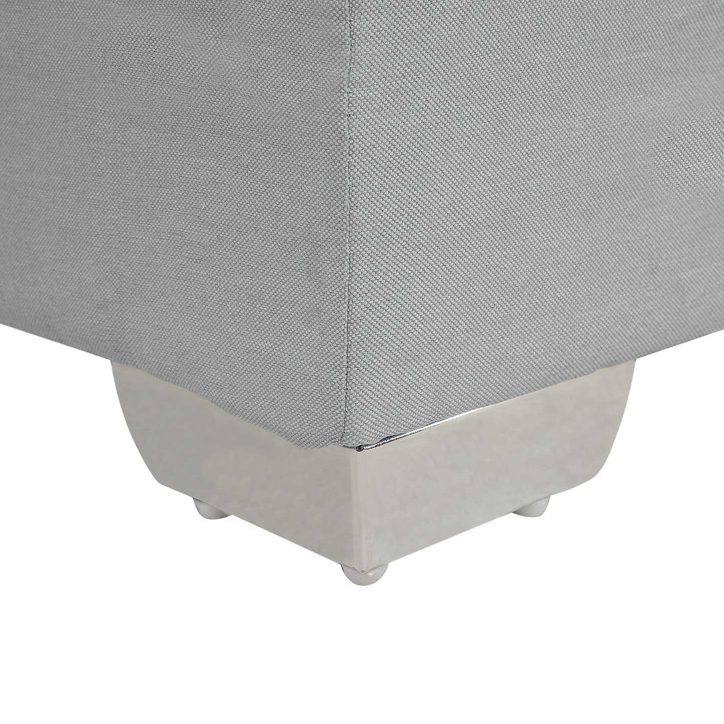 Boxspringbett Stoff ADMIRAL 140 x 200 cm Hellgrau