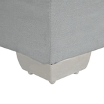 Boxspringbett Stoff ADMIRAL 140 x 200 cm Hellgrau
