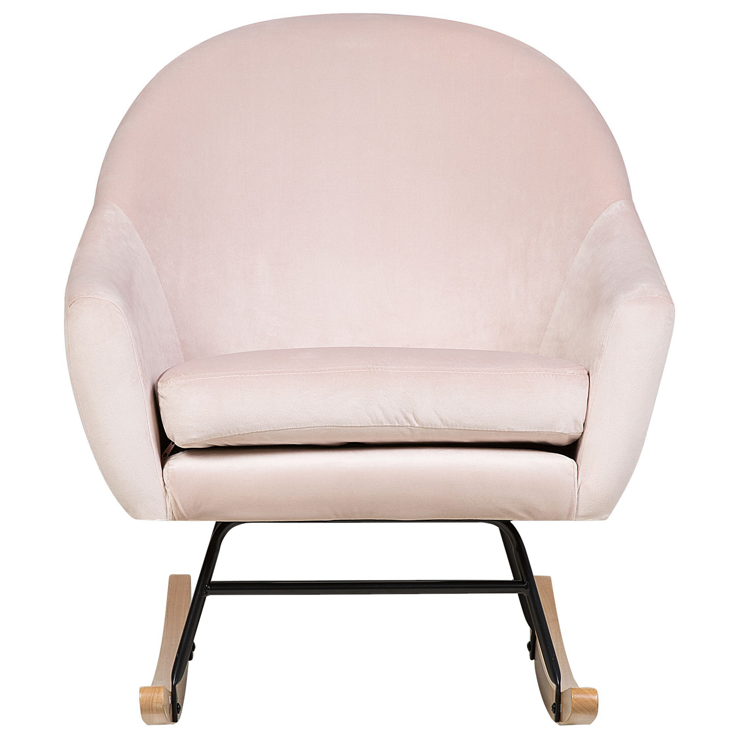 Schaukelsessel Samtstoff Pastellrosa OXIE