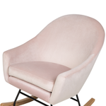 Schaukelsessel Samtstoff Pastellrosa OXIE