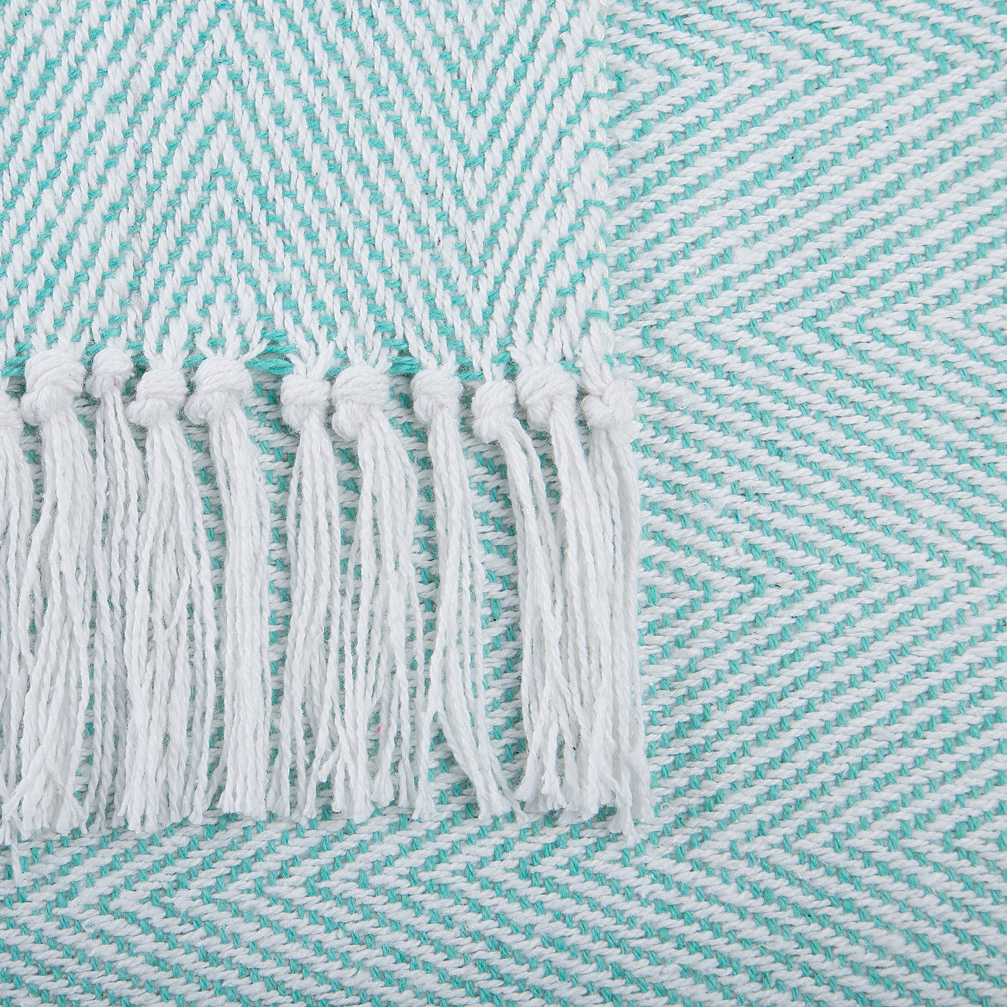 Kuscheldecke TANGIER Baumwolle 130 x 160 cm Mintgrün