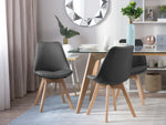 Esszimmerstuhl 2er Set DAKOTA II Dunkelgrau