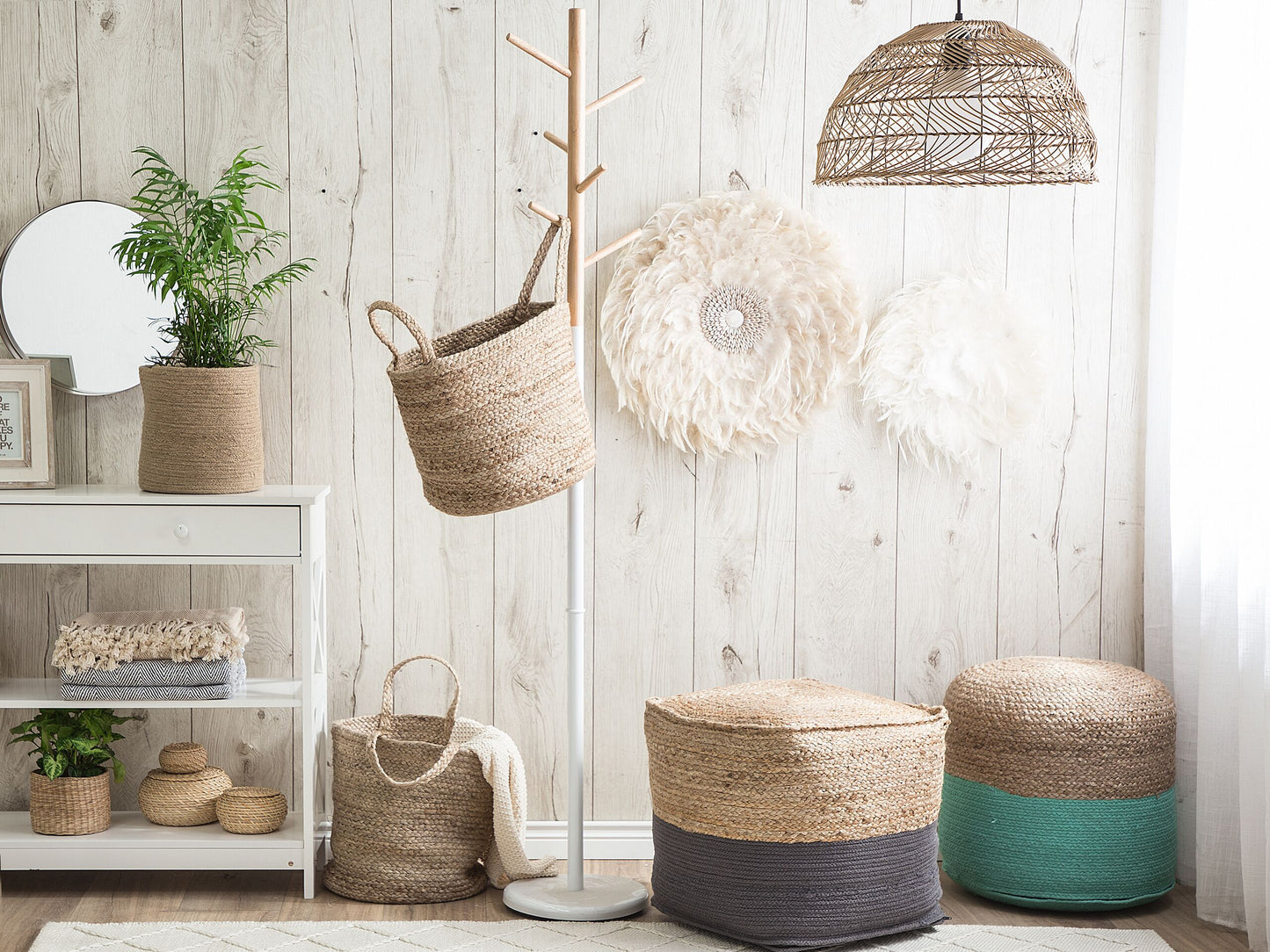 Pouf dunkelgrau 44 x 44 cm KIRAMA