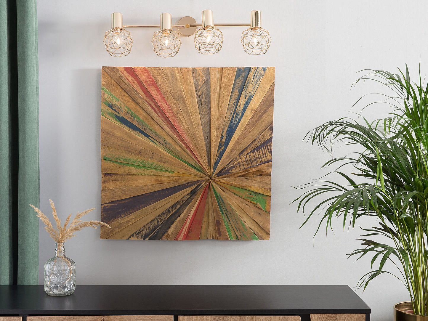 Wandobjekt CANCUN Holz 70 cm Braun
