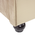 Bett mit Lattenrost Samtstoff AVALLON 160 x 200 cm Beige