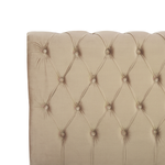 Bett mit Lattenrost Samtstoff AVALLON 160 x 200 cm Beige