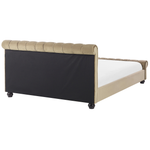 Bett mit Lattenrost Samtstoff AVALLON 180 x 200 cm Beige