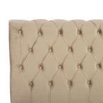 Bett mit Lattenrost Samtstoff AVALLON 180 x 200 cm Beige