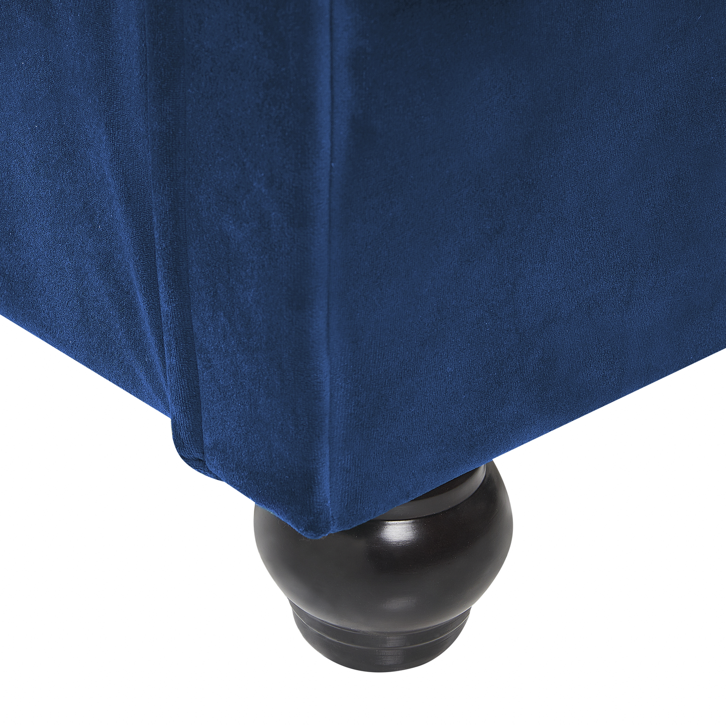 Bett mit Lattenrost Samtstoff AVALLON 160 x 200 cm Marineblau