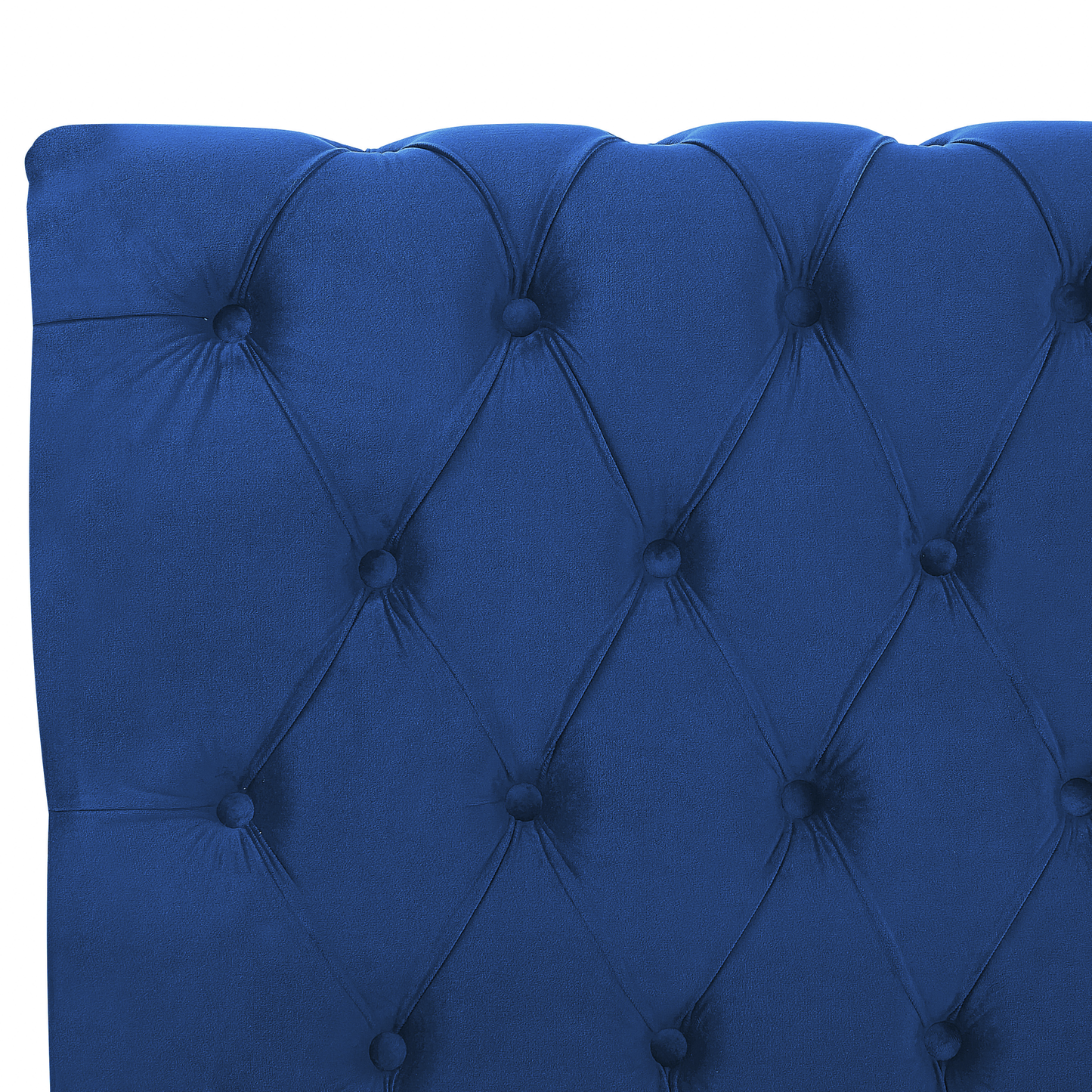 Bett mit Lattenrost Samtstoff AVALLON 160 x 200 cm Marineblau