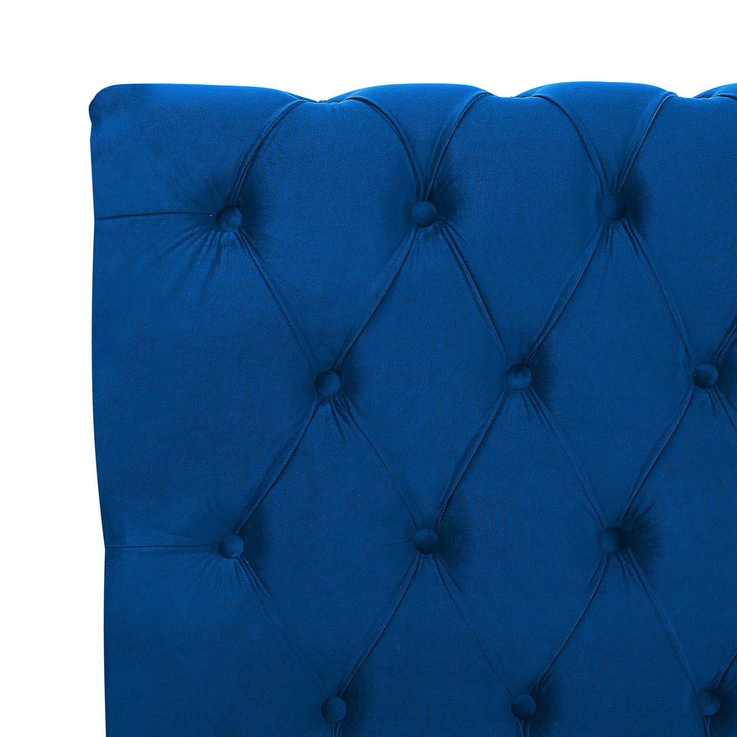 Bett mit Lattenrost Samtstoff AVALLON 180 x 200 cm Marineblau