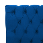 Bett mit Lattenrost Samtstoff AVALLON 180 x 200 cm Marineblau