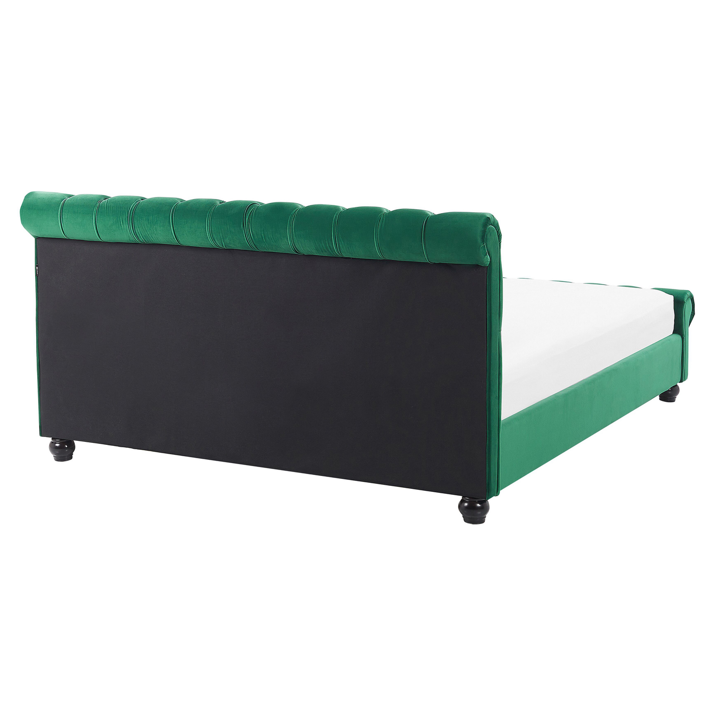 Bett mit Lattenrost Samtstoff AVALLON 160 x 200 cm Smaragdgrün
