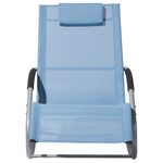 Gartenliege blau Textil Schaukelfunktion CARANO