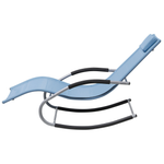 Gartenliege blau Textil Schaukelfunktion CARANO