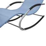 Gartenliege blau Textil Schaukelfunktion CARANO
