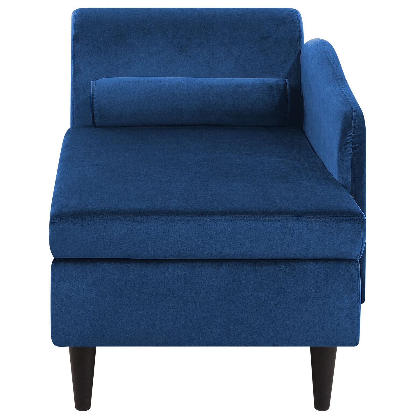 Chaiselongue Samtstoff marineblau linksseitig LUIRO