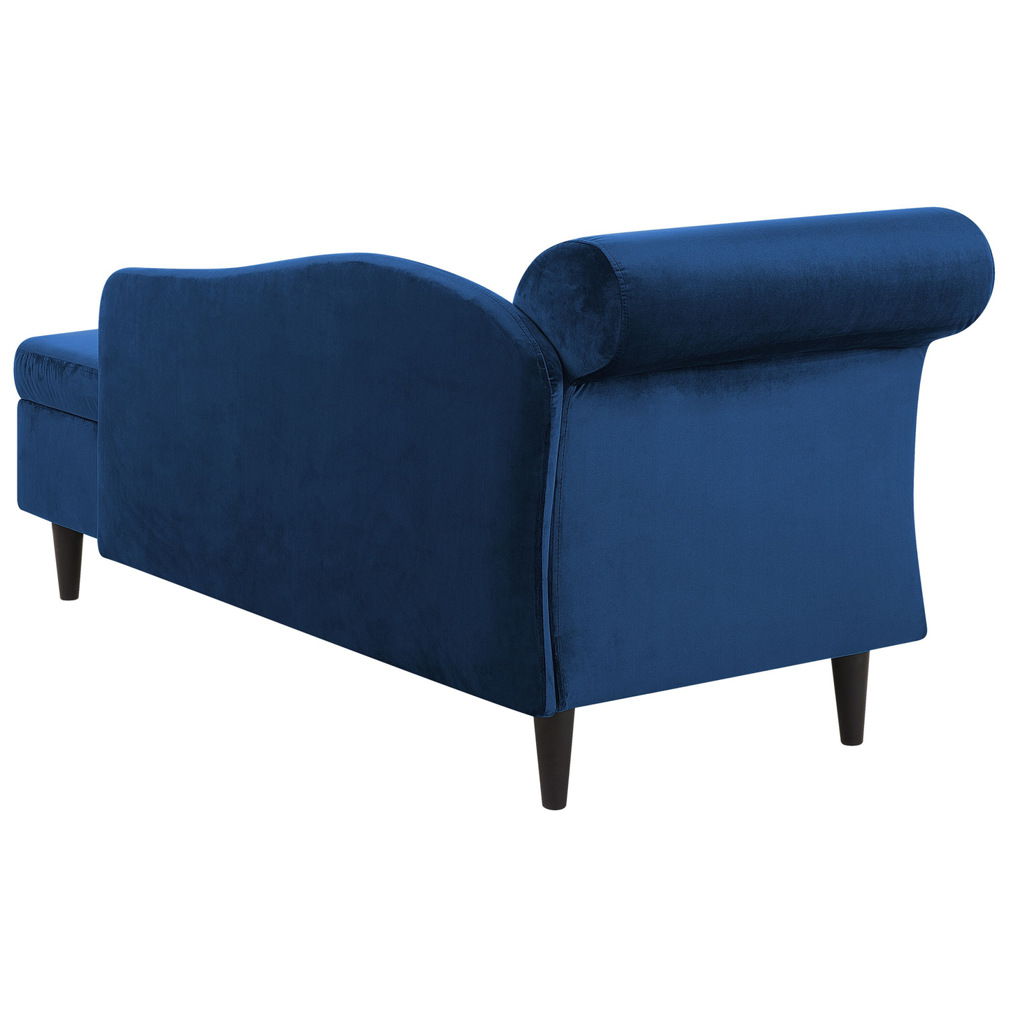 Chaiselongue Samtstoff marineblau linksseitig LUIRO