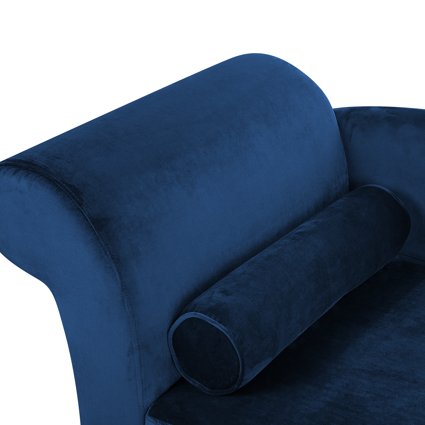 Chaiselongue Samtstoff marineblau linksseitig LUIRO