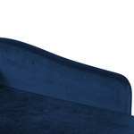 Chaiselongue Samtstoff marineblau linksseitig LUIRO