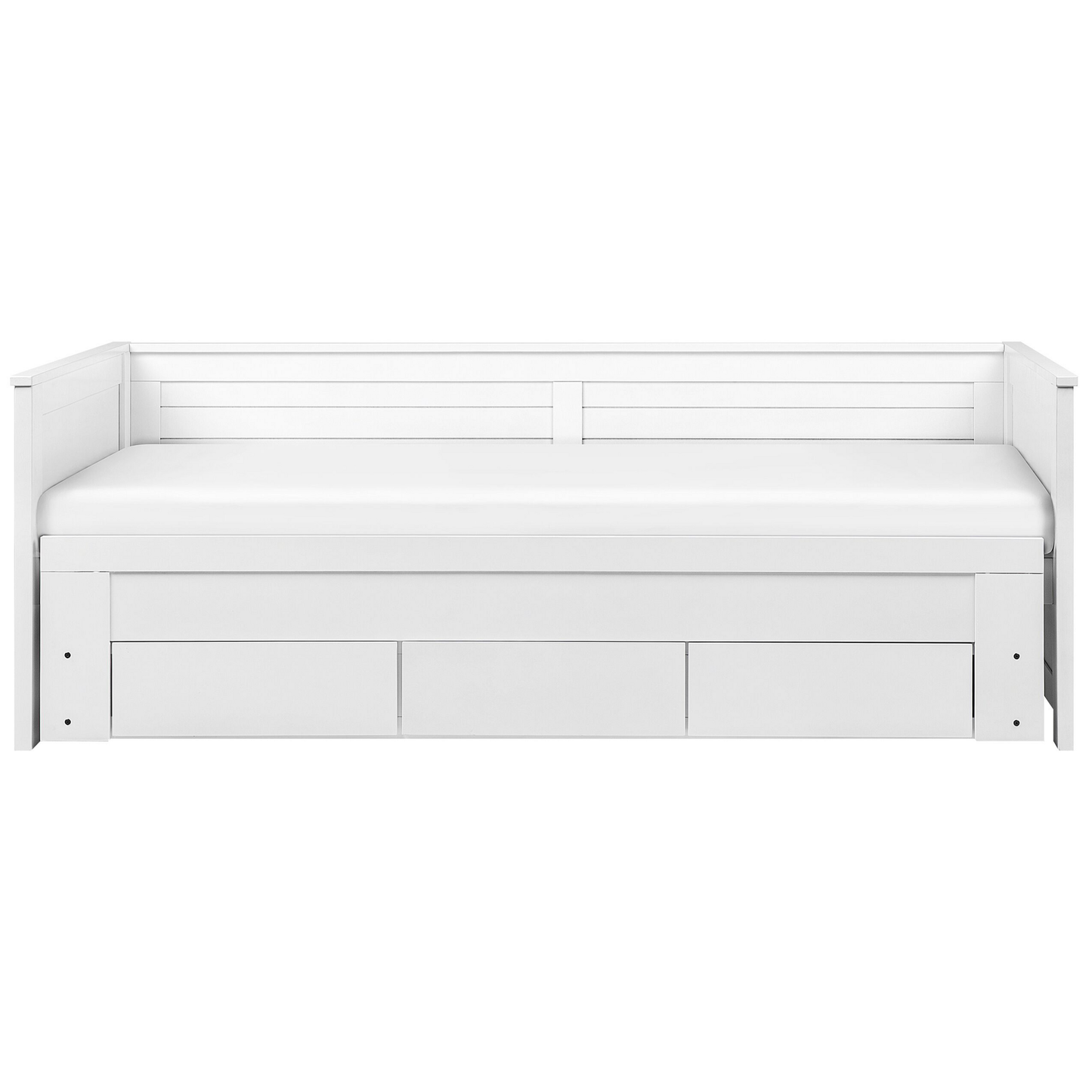 Bett mit Schubladen Holz CAHORS 90 x 200 cm Weiss