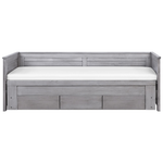 Bett mit Schubladen Holz CAHORS 90 x 200 cm Grau