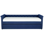 Ausziehbett Stoff LIBOURNE 90 x 200 cm Marineblau