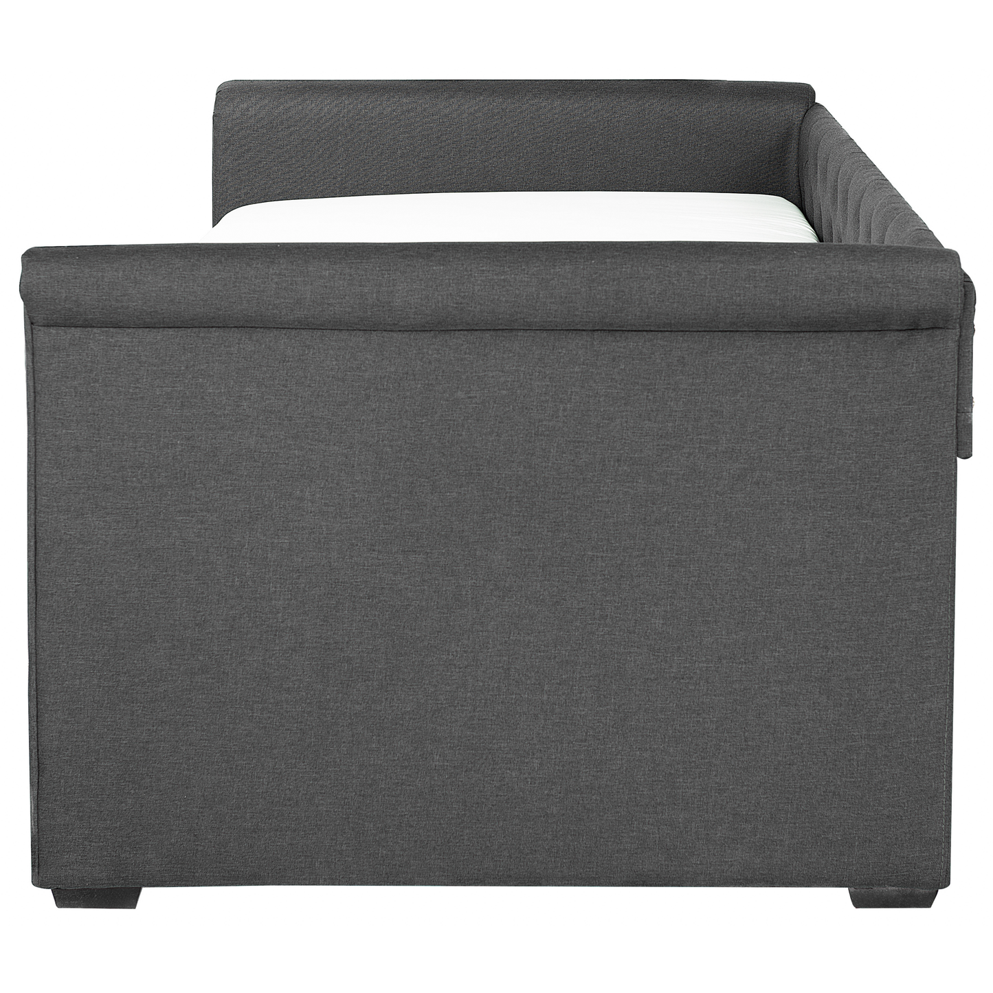 Ausziehbett Stoff LIBOURNE 90 x 200 cm Dunkelgrau