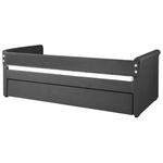 Ausziehbett Stoff LIBOURNE 90 x 200 cm Dunkelgrau