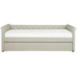 Ausziehbett Stoff LIBOURNE 90 x 200 cm Beige
