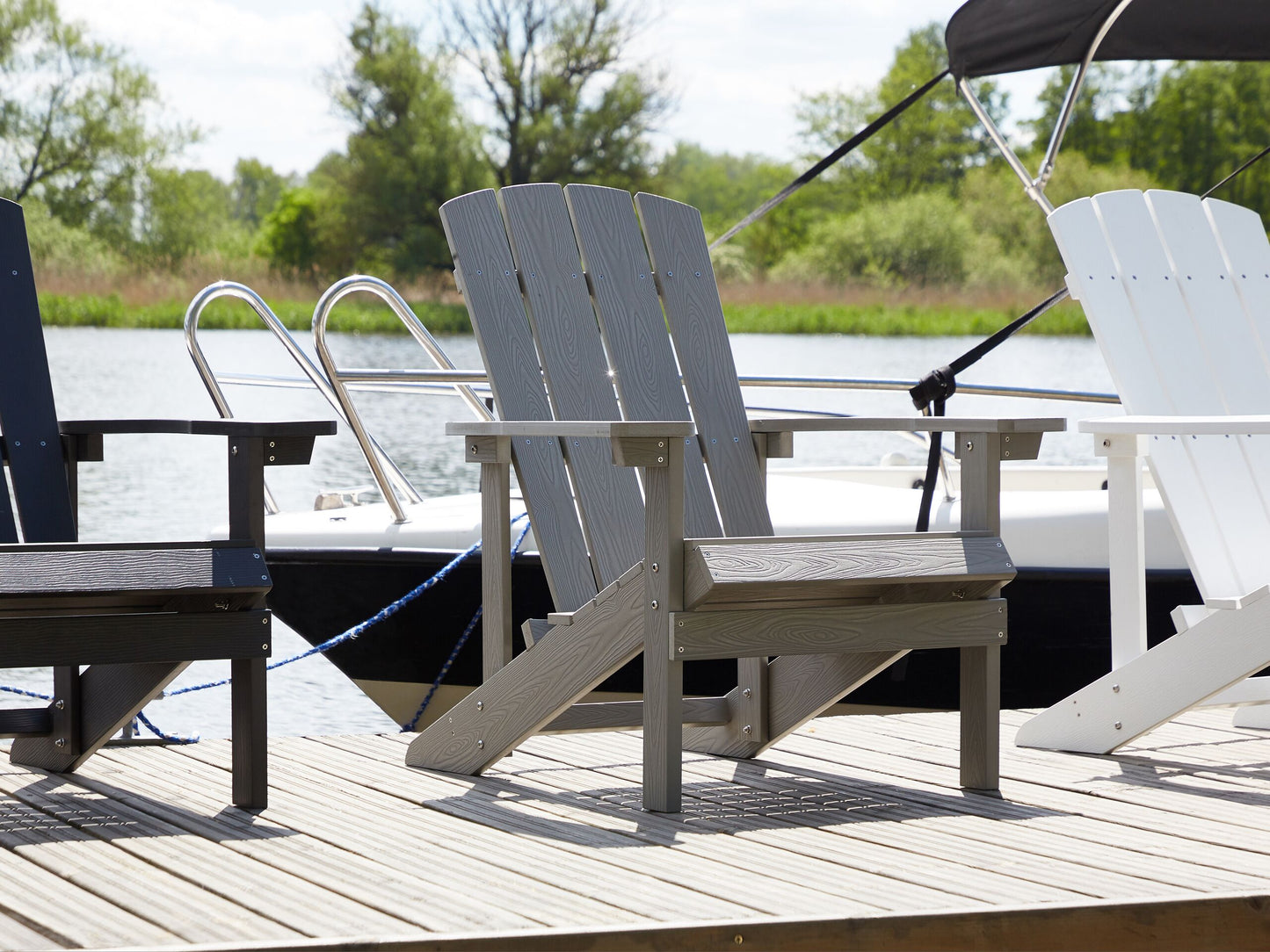 Gartenstuhl ADIRONDACK Hellgrau