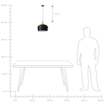 Hängelampe schwarz Glockenform ANGARA