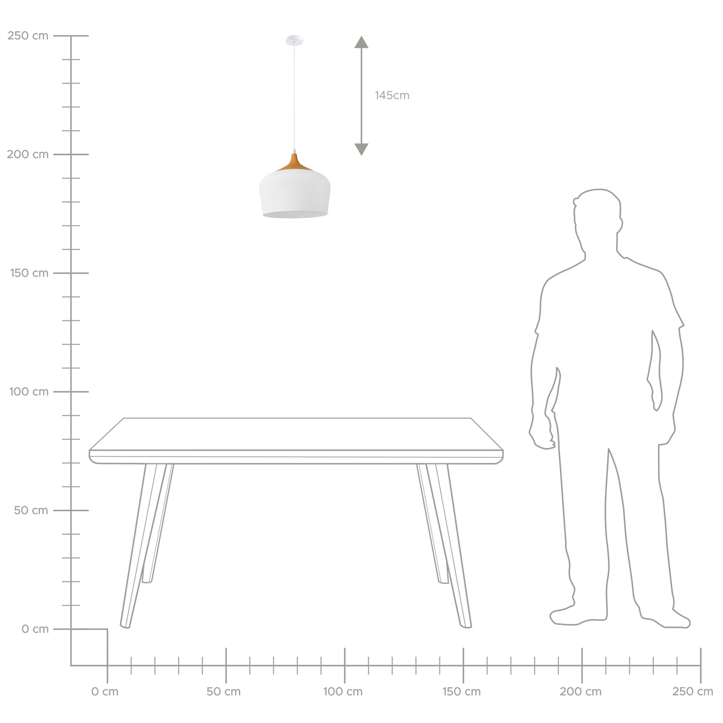 Hängelampe weiss Glockenform ANGARA